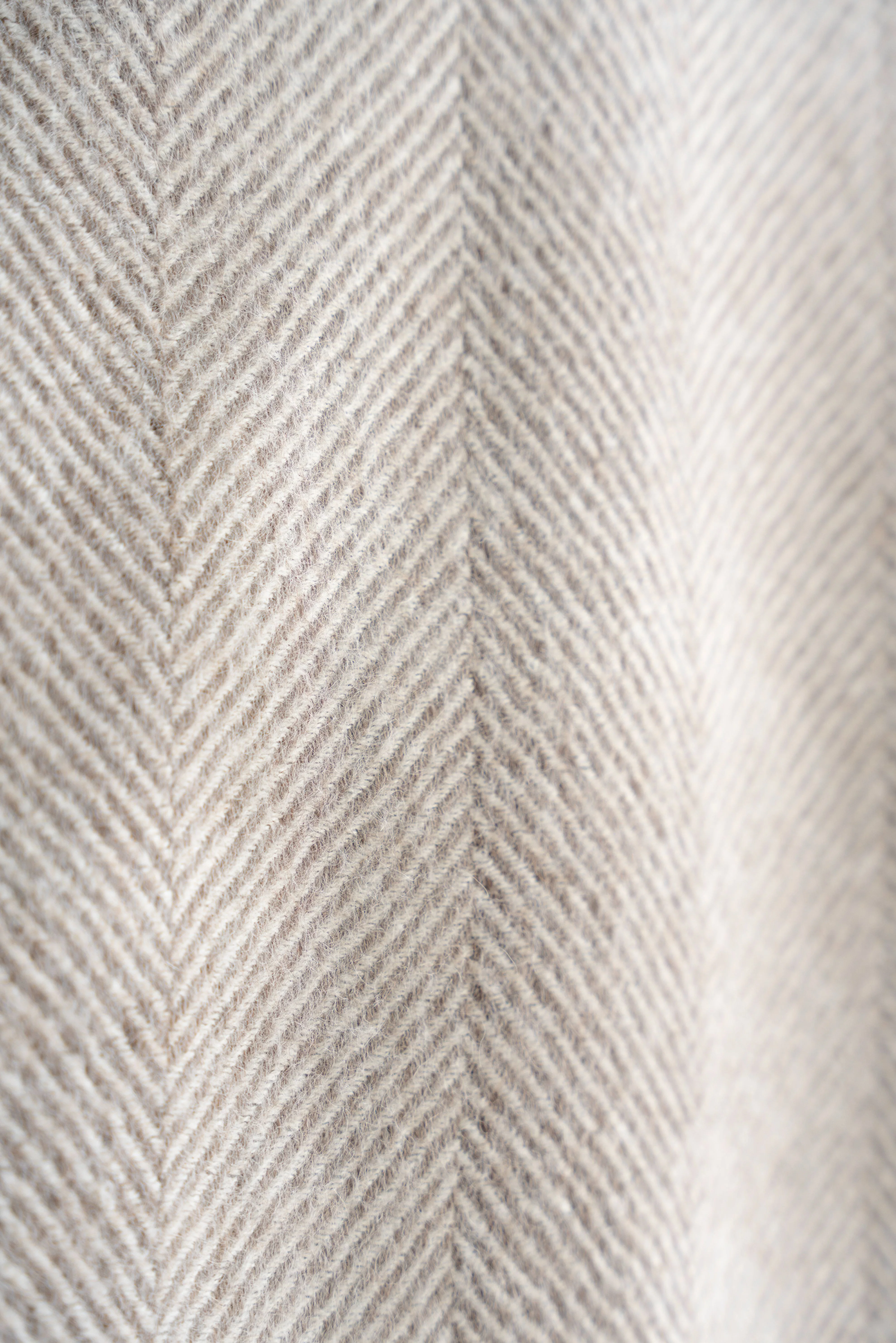 Striped Herringbone 100% Alpaca Blanket - Image 6