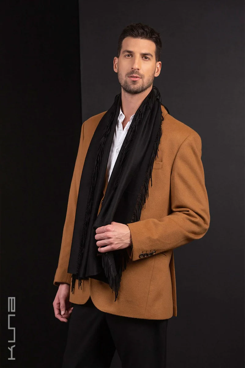100% Vicuna Scarf - Horizontal Fringes - Image 3