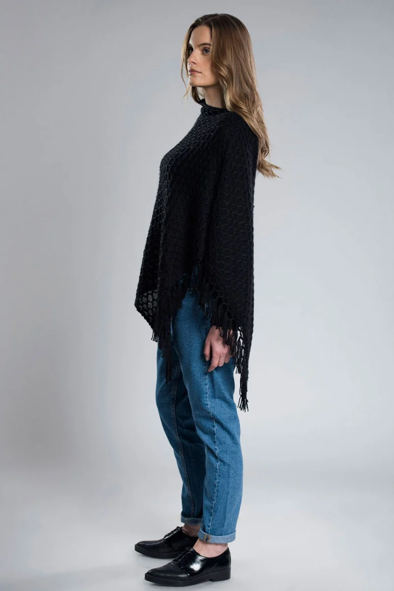 Ananda 100% Baby Llama Poncho - Image 14