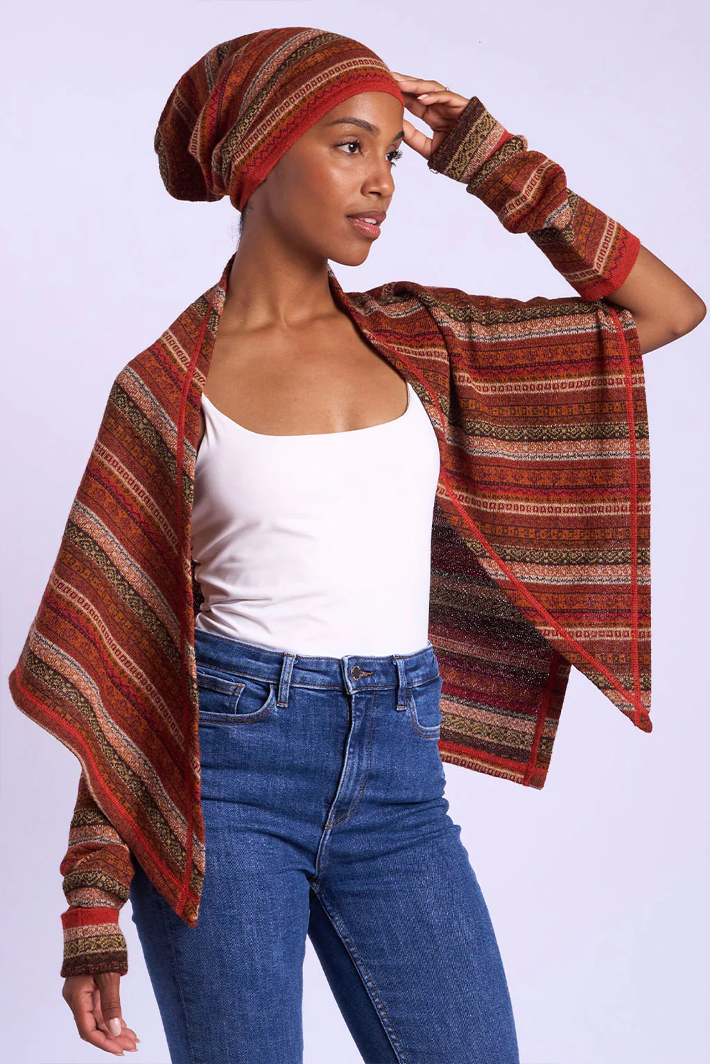 Andean Stripes Alpaca Shawl