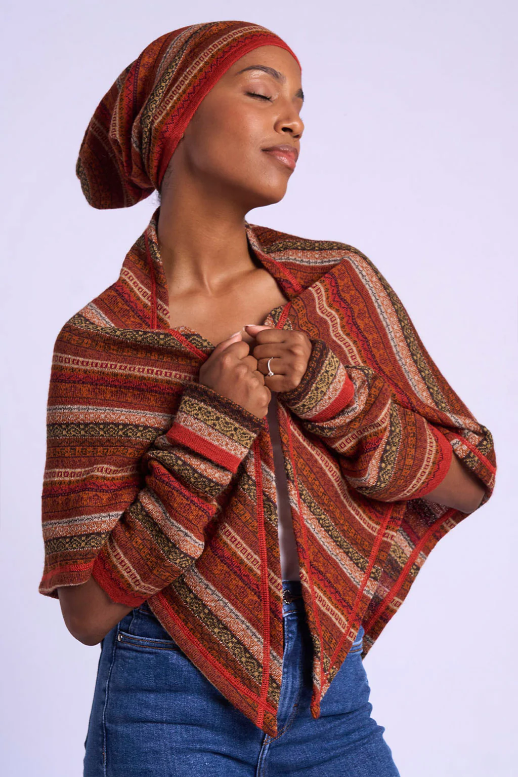 Andean Stripes Alpaca Shawl - Image 2