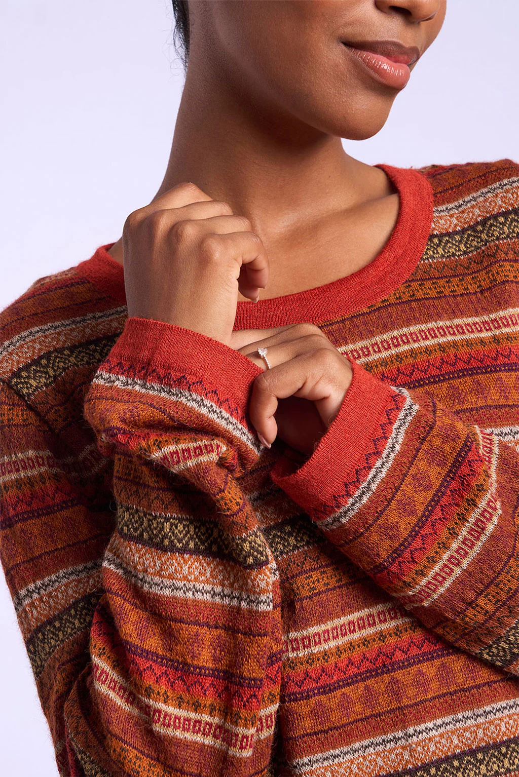 Andean Stripes Alpaca Sweater - Image 5