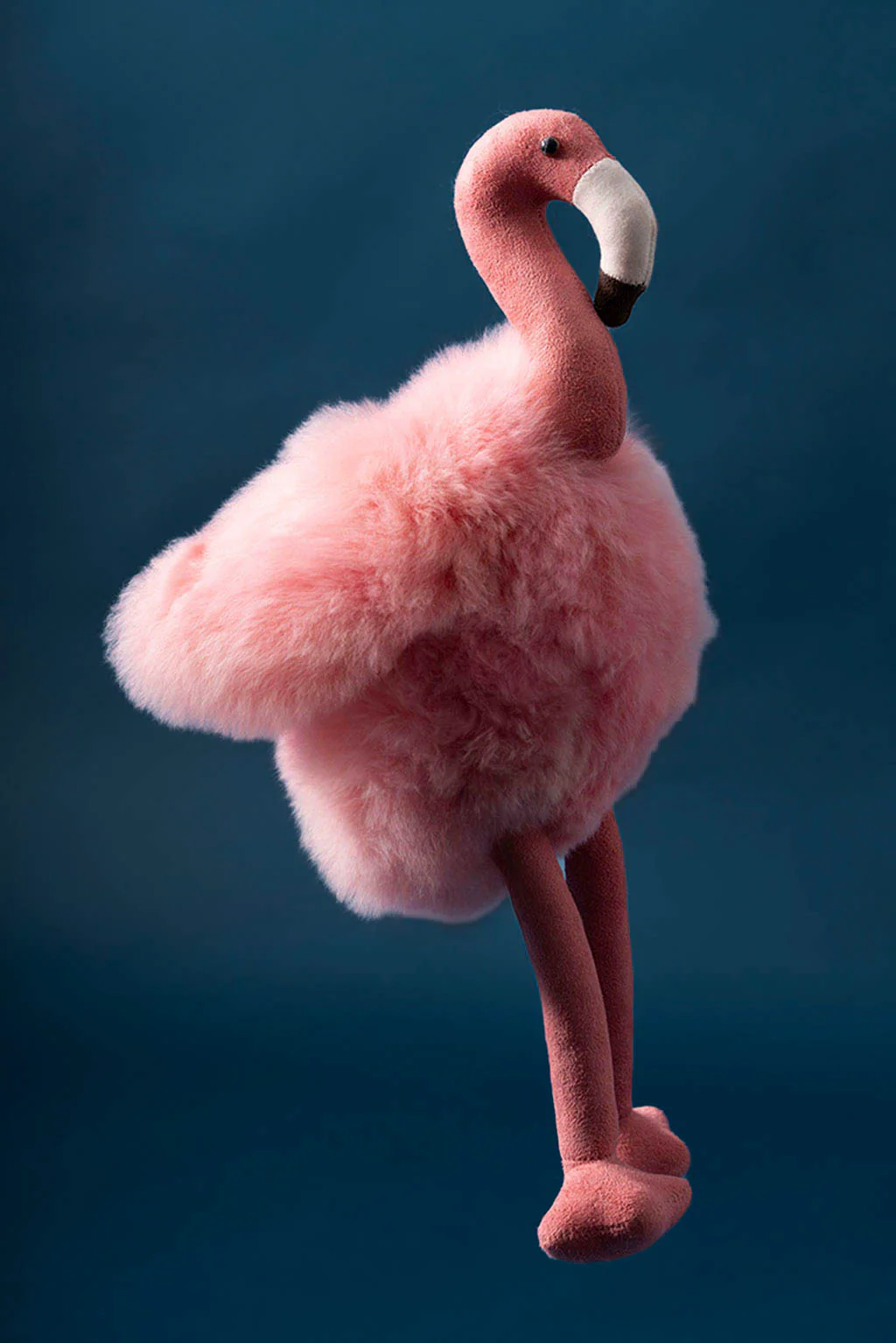 Baby Alpaca Fur Flamingo Toy - Image 2