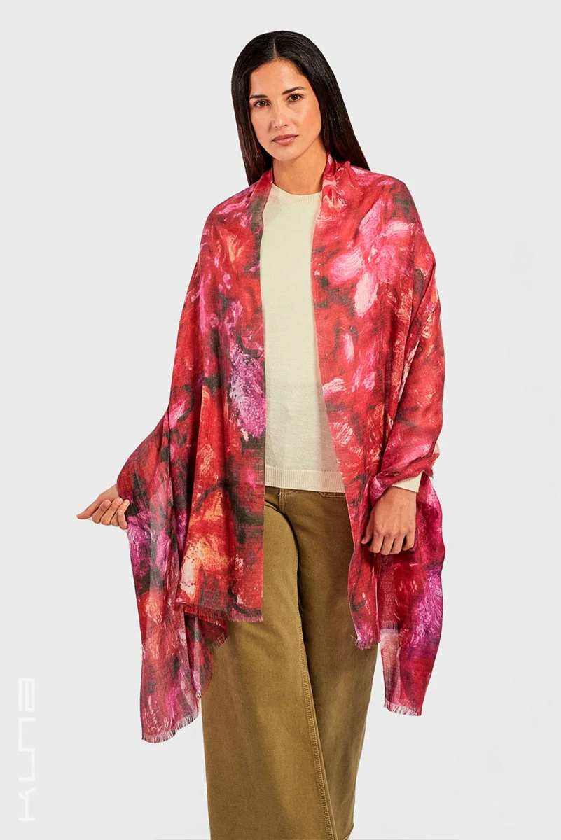 Bed Of Leaves Baby Alpaca & Silk Shawl - Image 2
