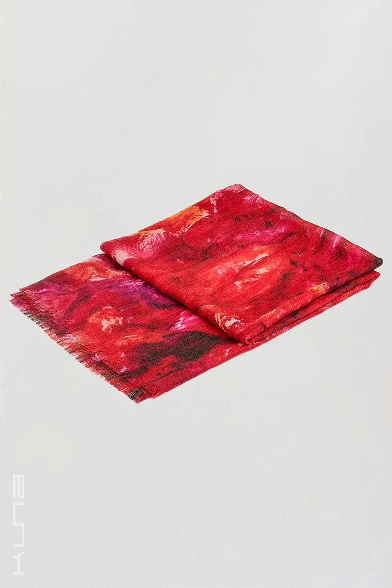 Bed Of Leaves Baby Alpaca & Silk Shawl - Image 3