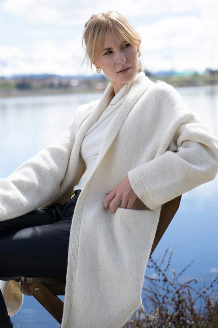 Belen Knit Alpaca Coat / Long Cardigan - Image 8