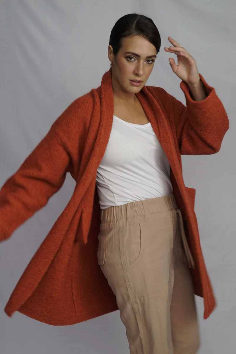 Belen Knit Alpaca Coat / Long Cardigan - Image 3
