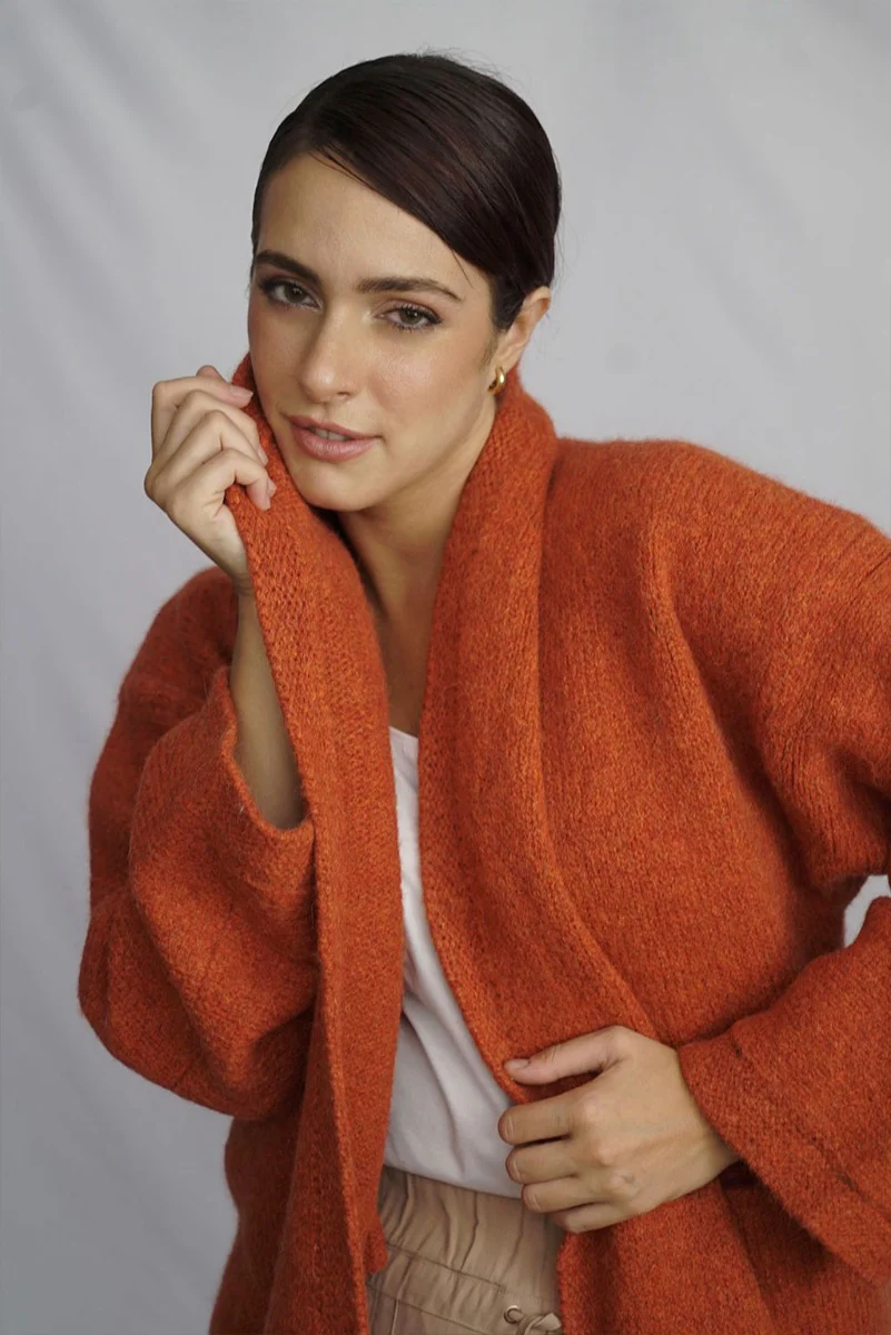 Belen Knit Alpaca Coat / Long Cardigan - Image 4