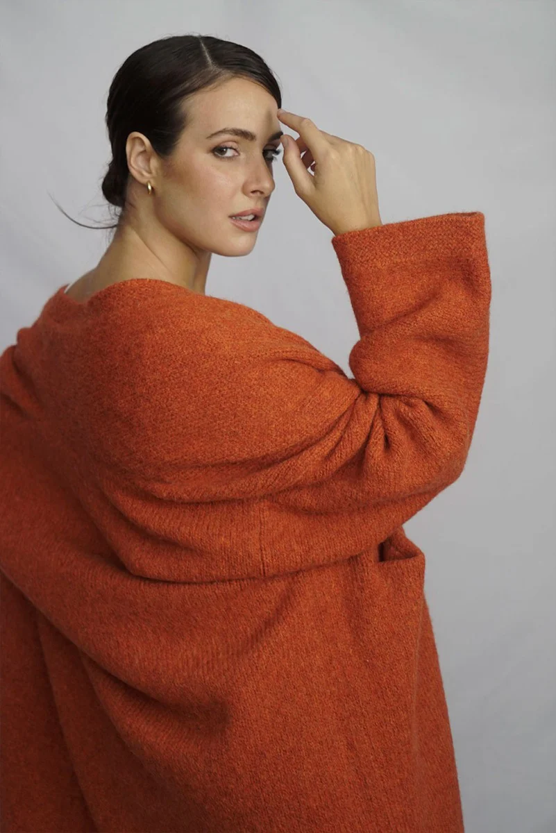 Belen Knit Alpaca Coat / Long Cardigan - Image 5