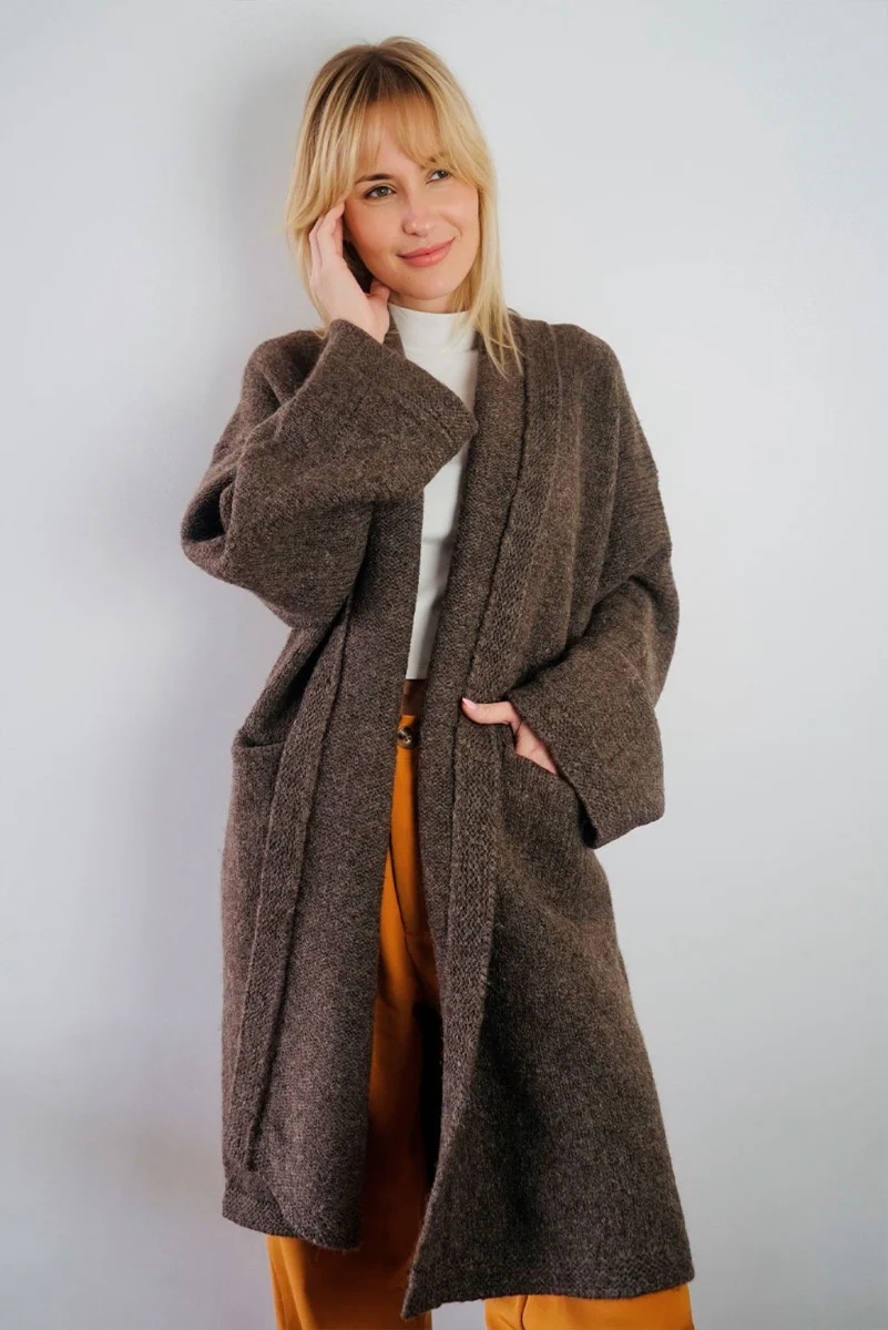 Belen Knit Alpaca Coat / Long Cardigan - Image 11