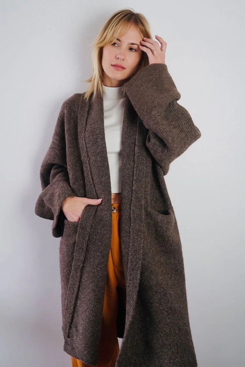 Belen Knit Alpaca Coat / Long Cardigan - Image 12