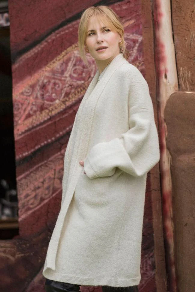 Belen Knit Alpaca Coat / Long Cardigan - Image 6