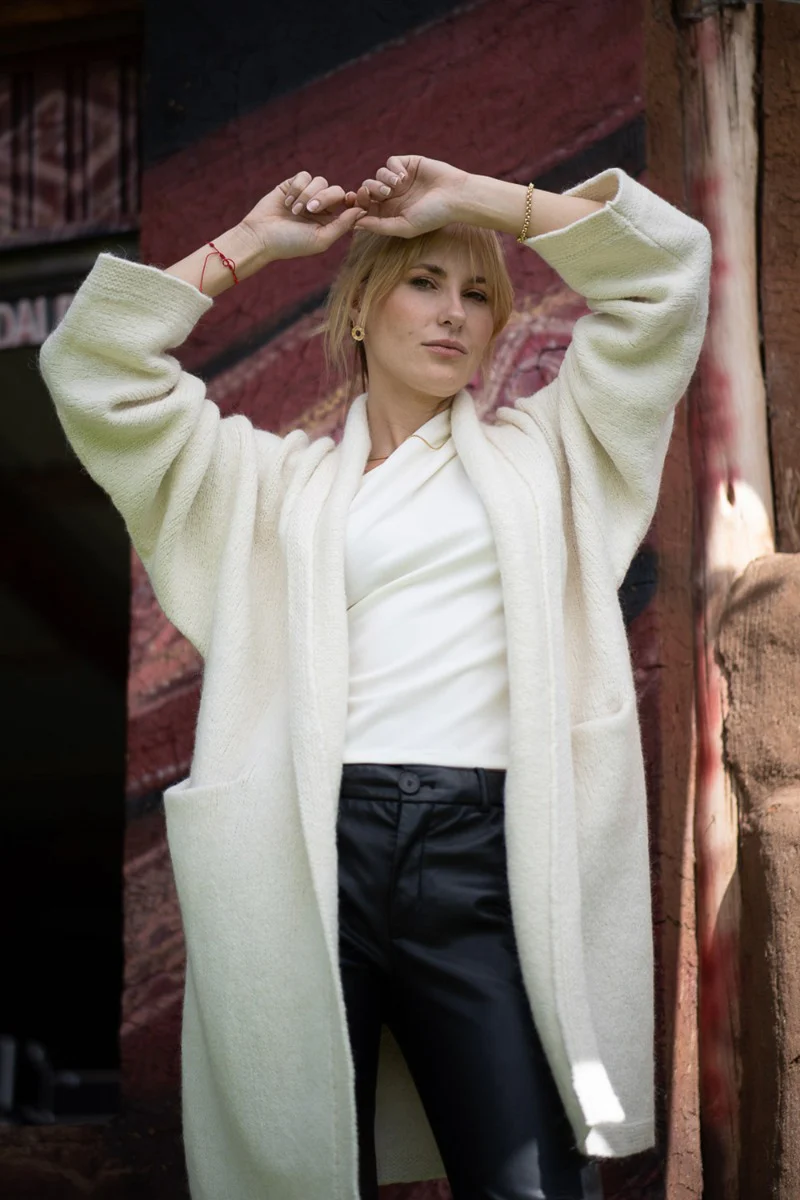 Belen Knit Alpaca Coat / Long Cardigan - Image 10