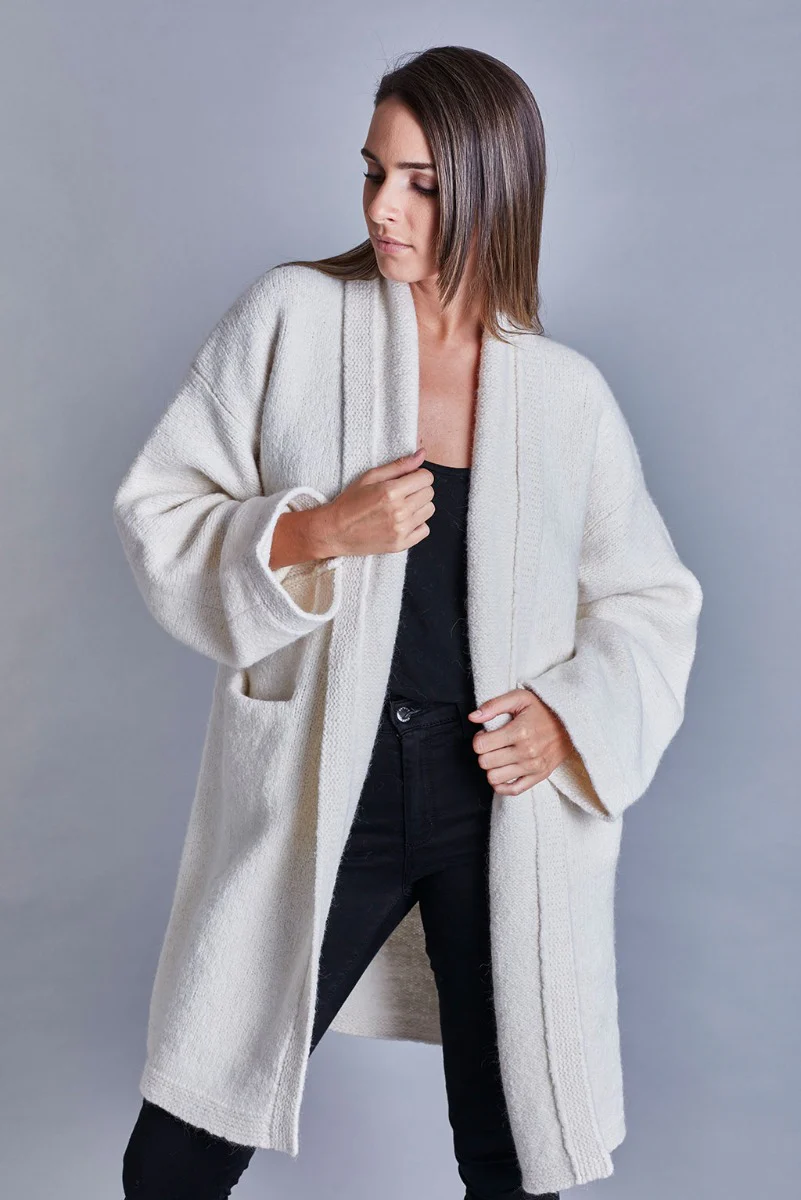 Belen Knit Alpaca Coat / Long Cardigan - Image 7