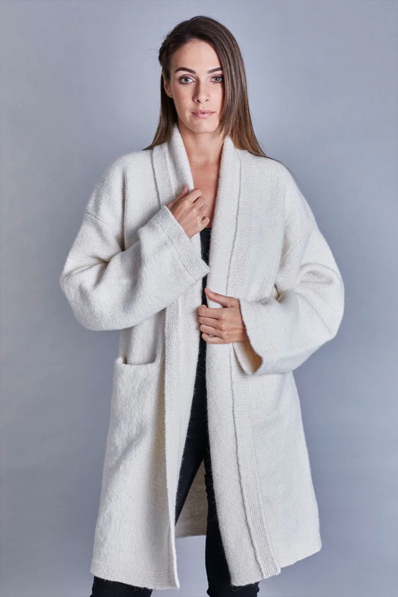 Belen Knit Alpaca Coat / Long Cardigan - Image 9