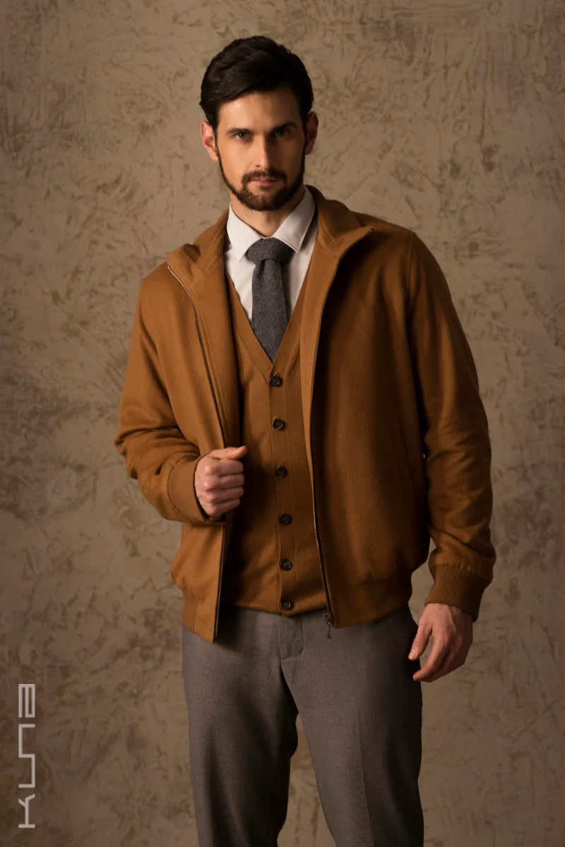 Benedict 100% Vicuna Bomber Jacket - Image 3