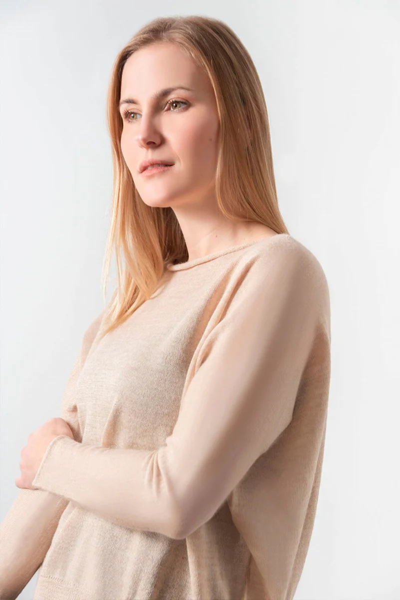 Boatneck Baby Alpaca Sweater - Image 3