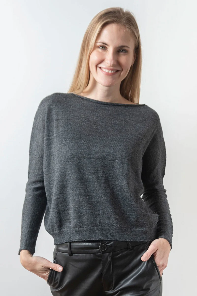 Boatneck Baby Alpaca Sweater - Image 5