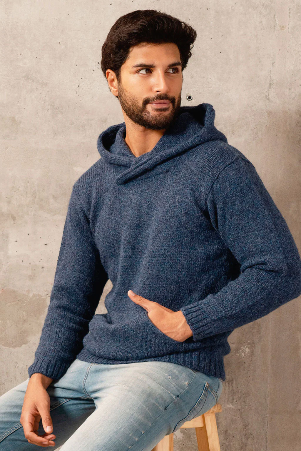 Brian Alpaca Hoodie Pullover - Image 6