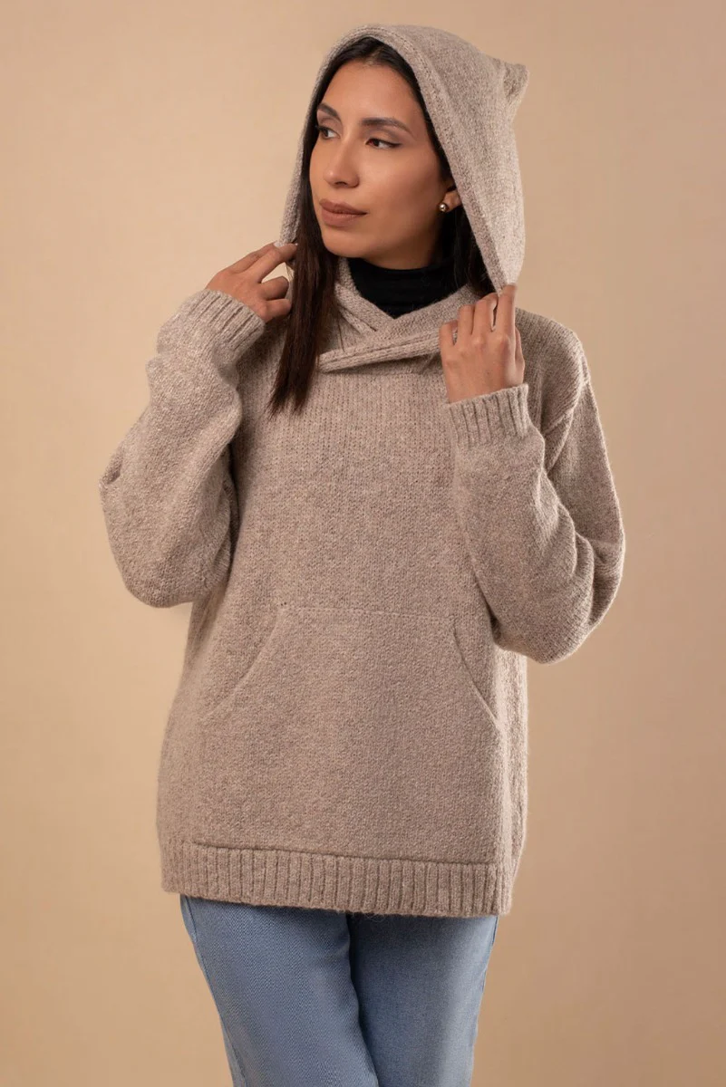 Briana Alpaca Hoodie Pullover - Image 12