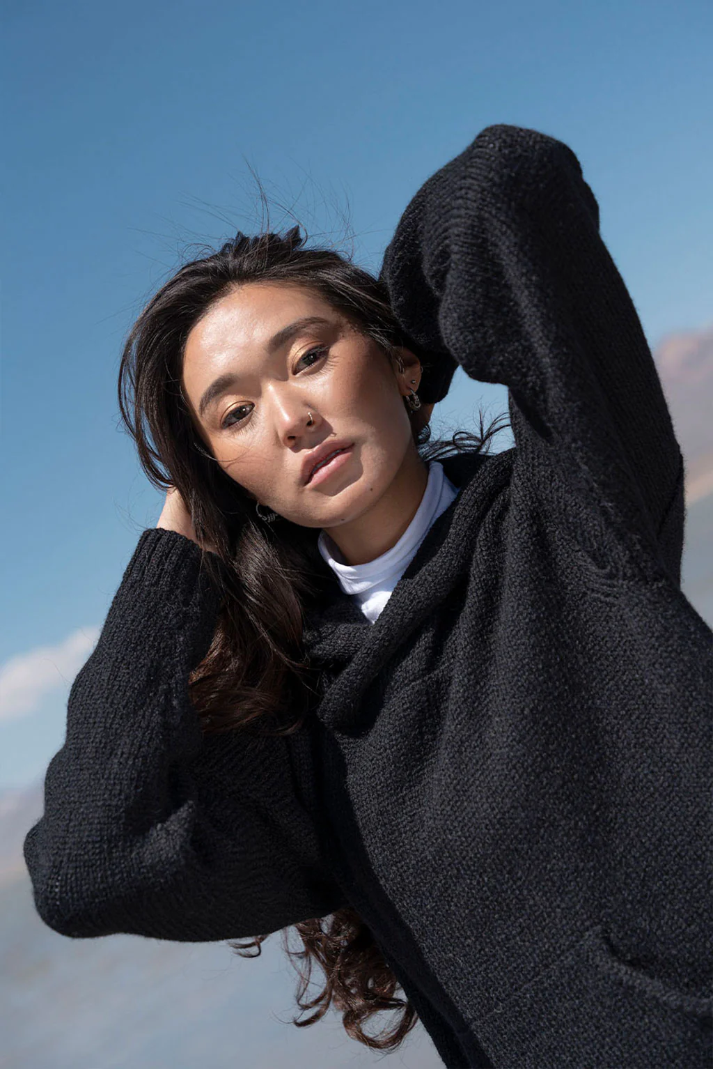 Briana Alpaca Hoodie Pullover - Image 3