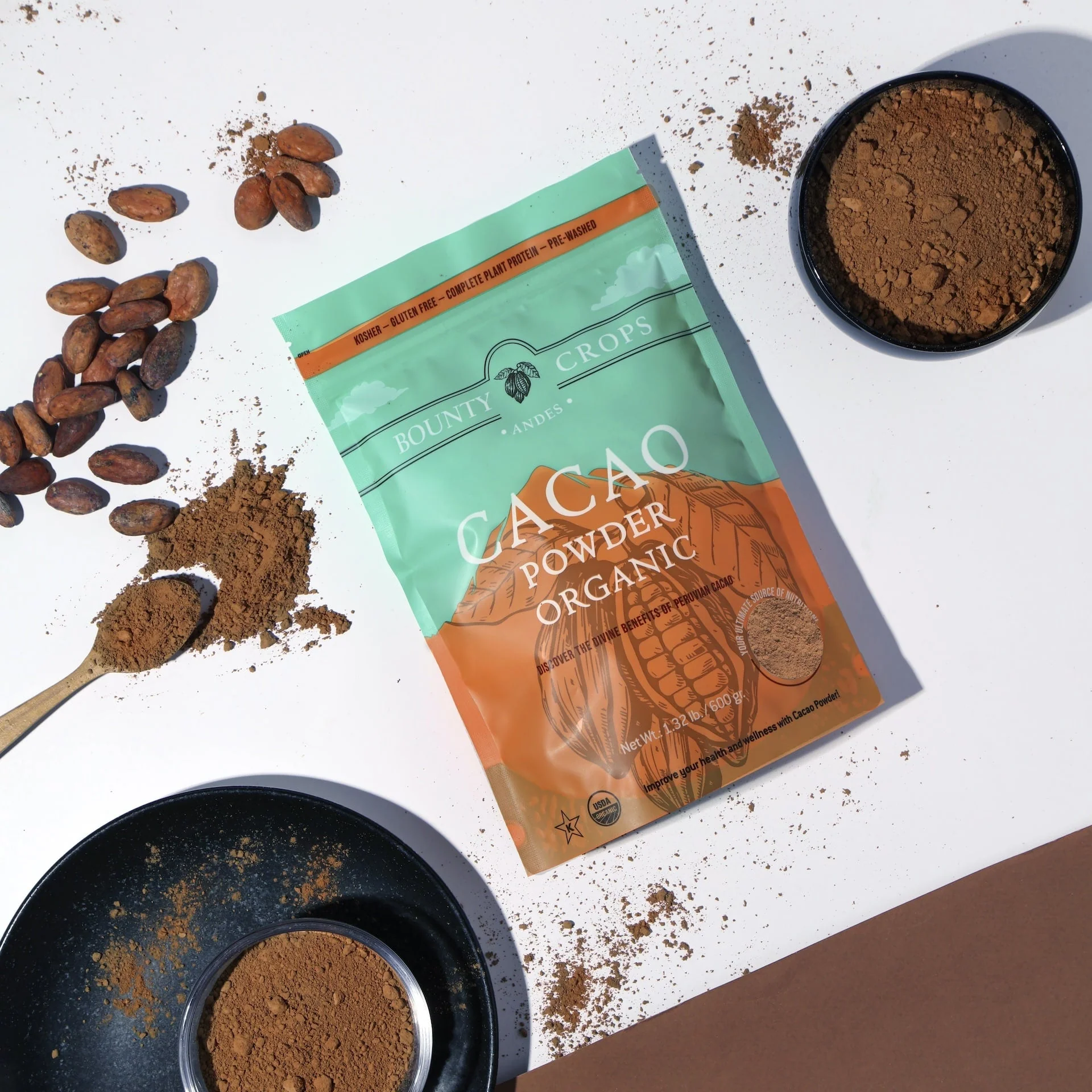 Cacao Powder Organic, 1.32 lb / 600 gr. ($14.77 lb / $0.92 ounce) - Image 6