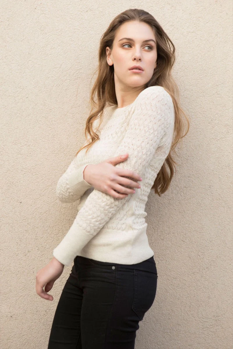 Camille 100% Cashllama Crew-Neck Sweater - Image 2