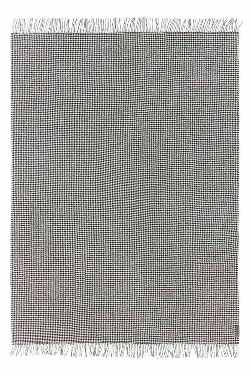 Charcoal - White Houndstooth Baby Alpaca Blanket - Image 2