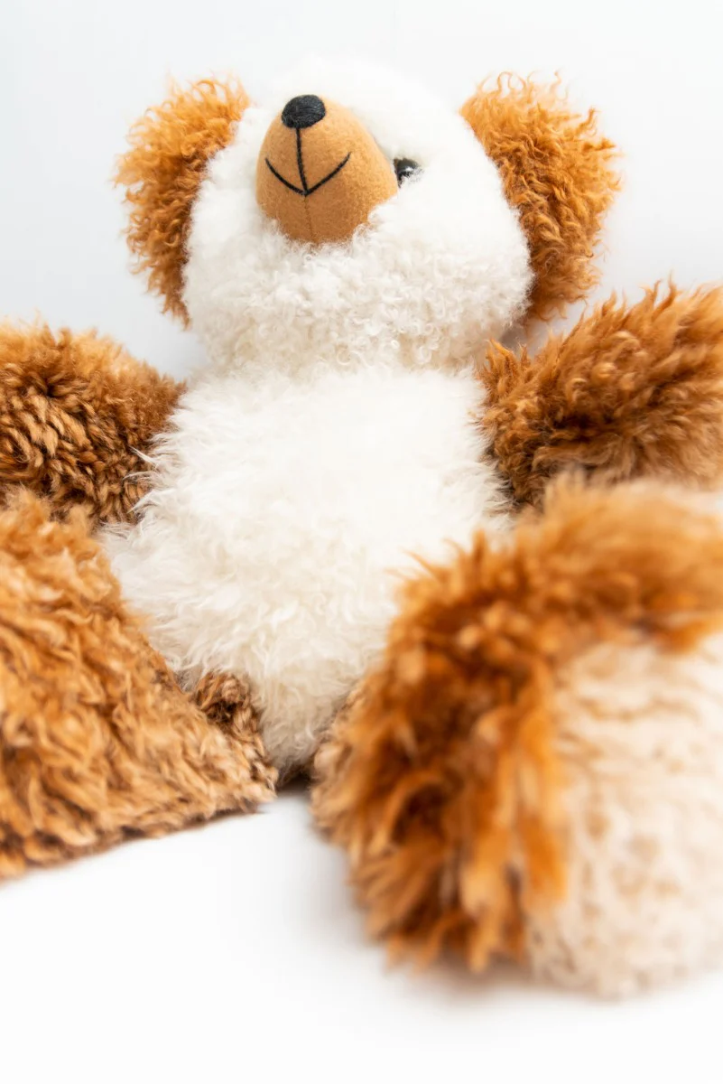 Cinnamon Baby Alpaca Fur Teddy Bear - Big - Image 3