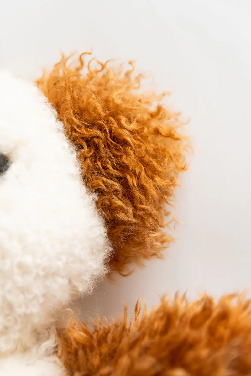 Cinnamon Baby Alpaca Fur Teddy Bear - Big - Image 4