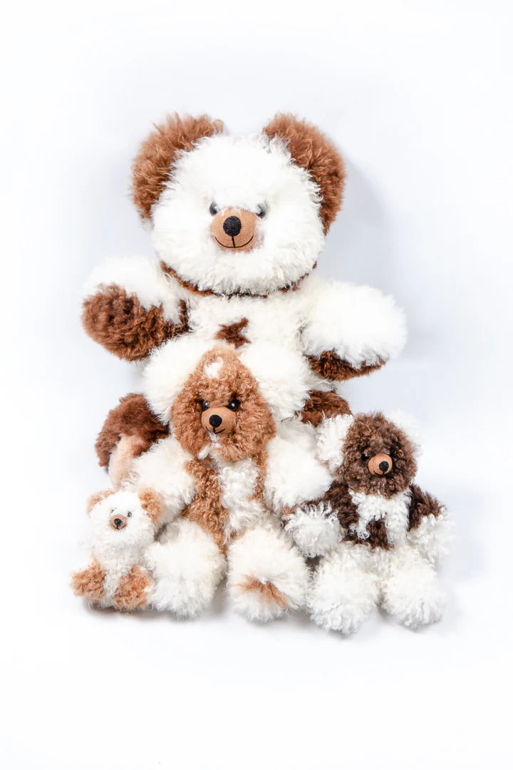 Cinnamon Baby Alpaca Fur Teddy Bear - Big - Image 6