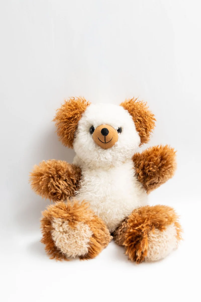 Cinnamon Baby Alpaca Fur Teddy Bear - Big - Image 7