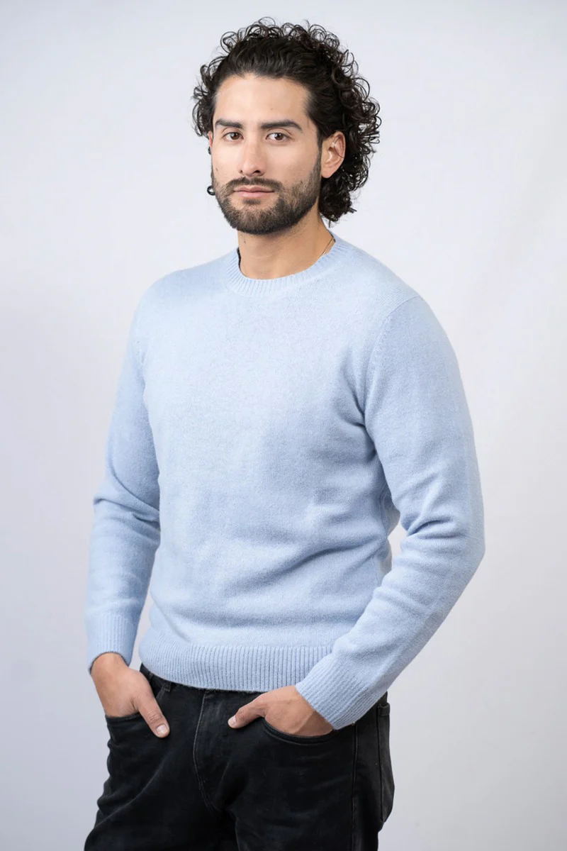 Classic Crew-Neck Baby Alpaca Sweater