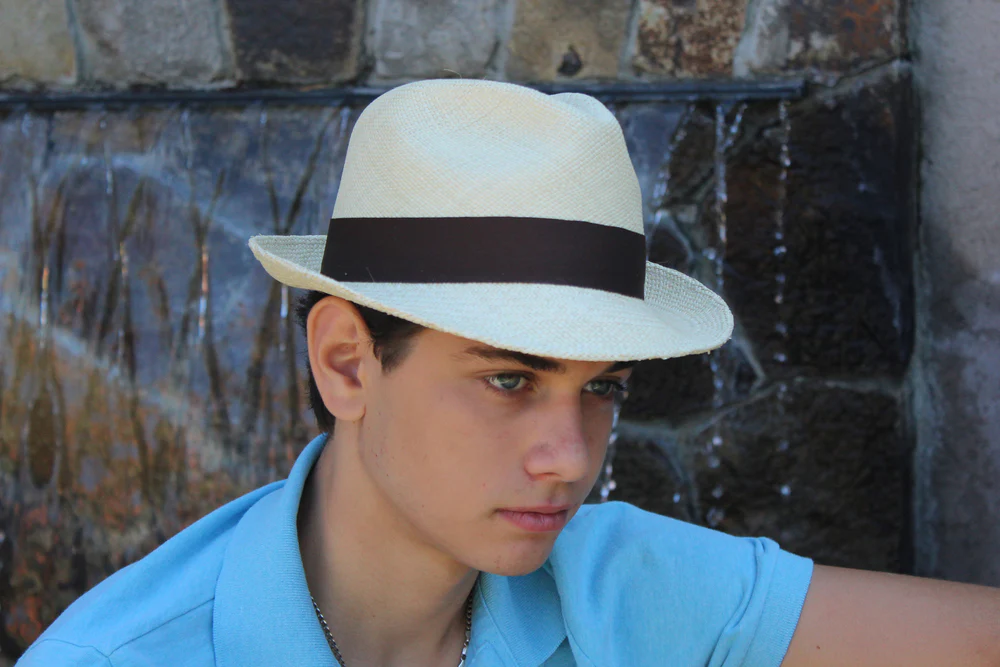 Montecristi Panama Hat Classic Fedora Standard Weave - Image 9