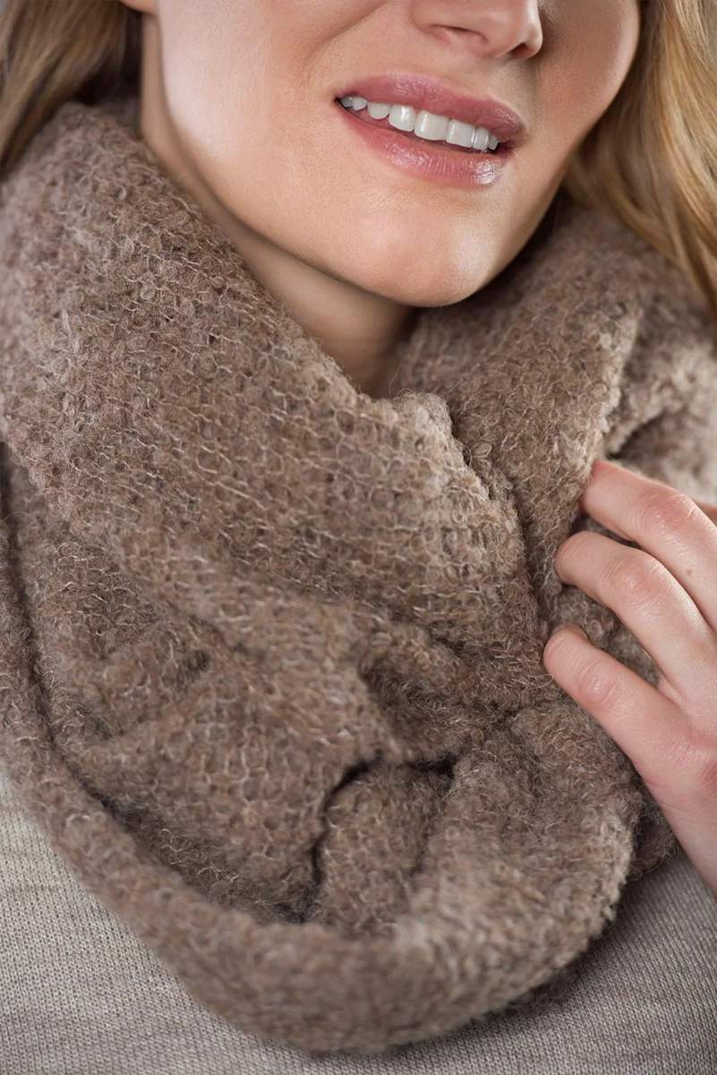 Cloe 100% Alpaca Infinity Scarf - Image 2