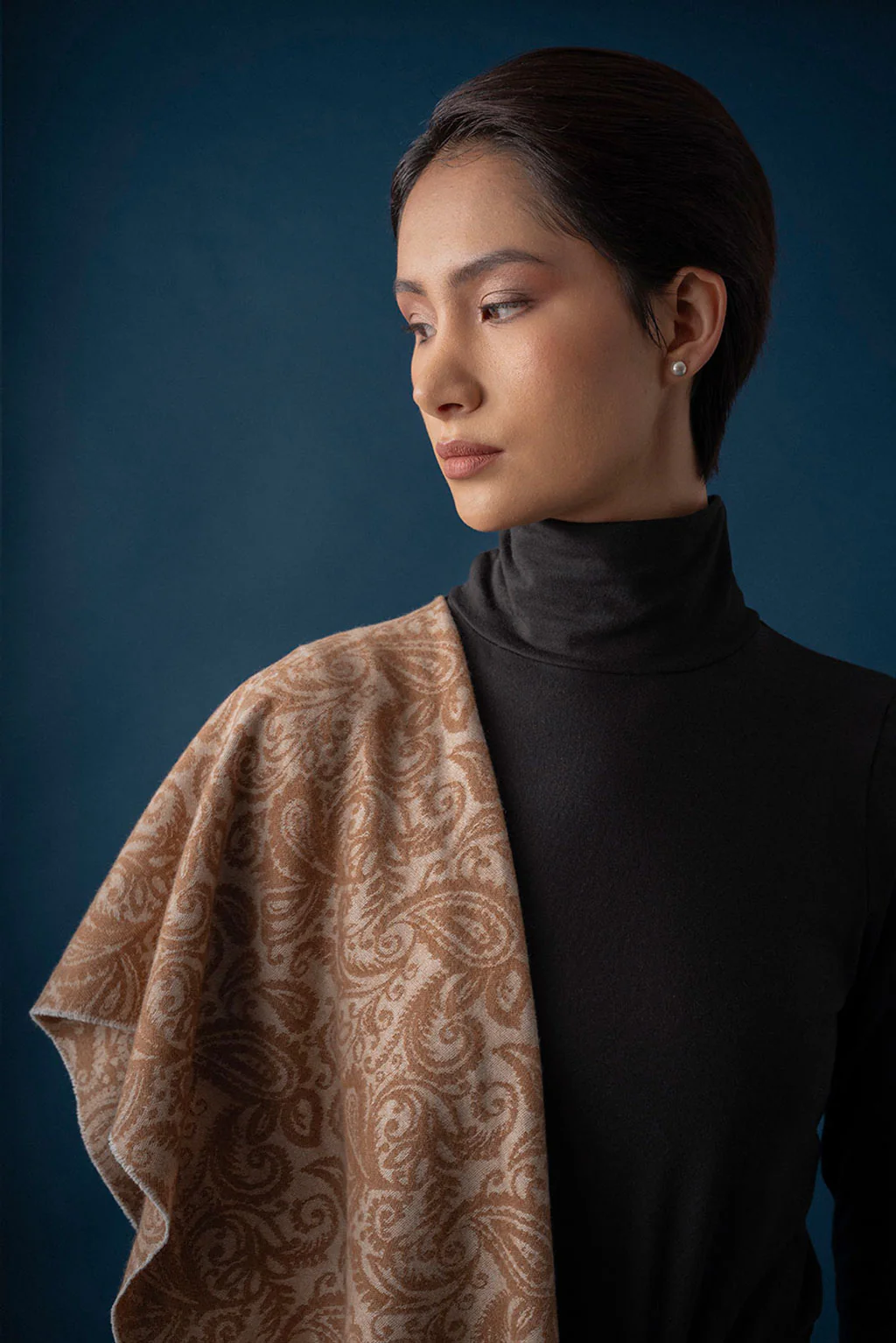 Coppet Jacquard Vicuna & Cashmere Scarf - Image 3