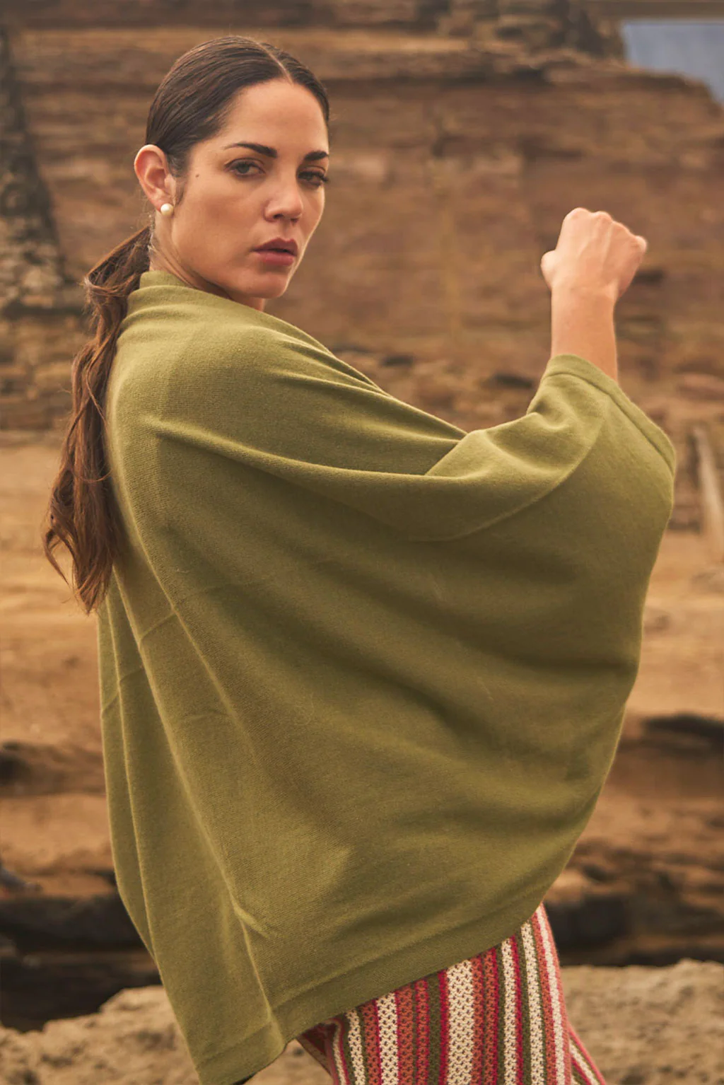 Dahlia Cotton & Alpaca Cape - Image 2