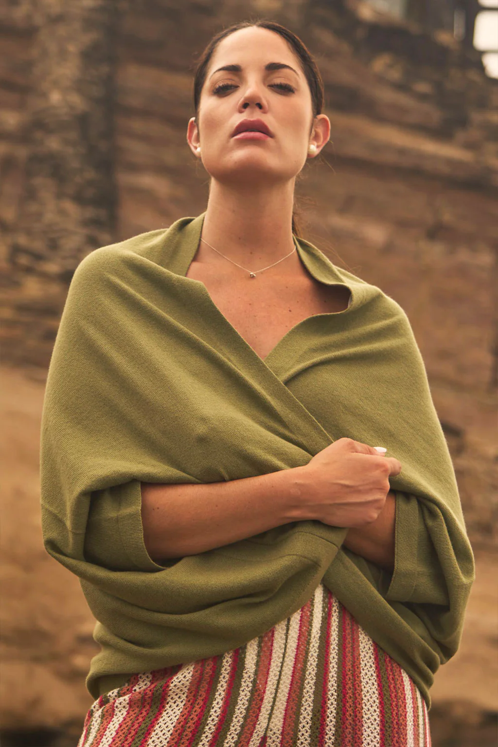 Dahlia Cotton & Alpaca Cape - Image 3