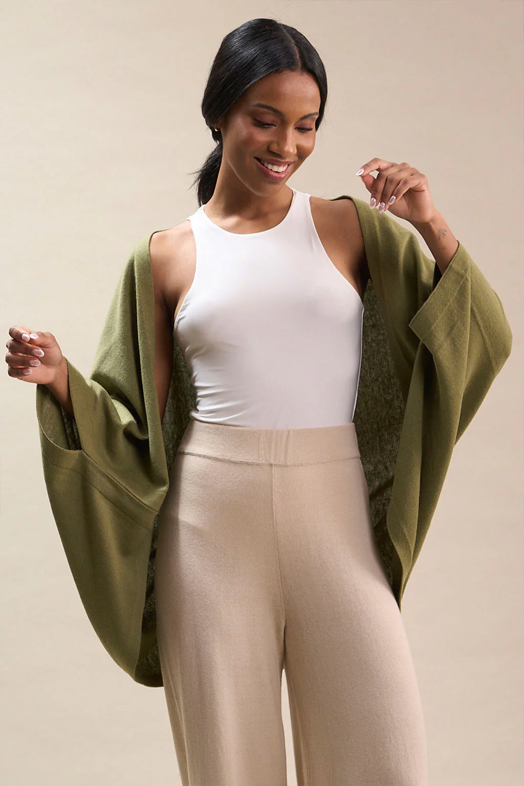 Dahlia Cotton & Alpaca Cape - Image 4