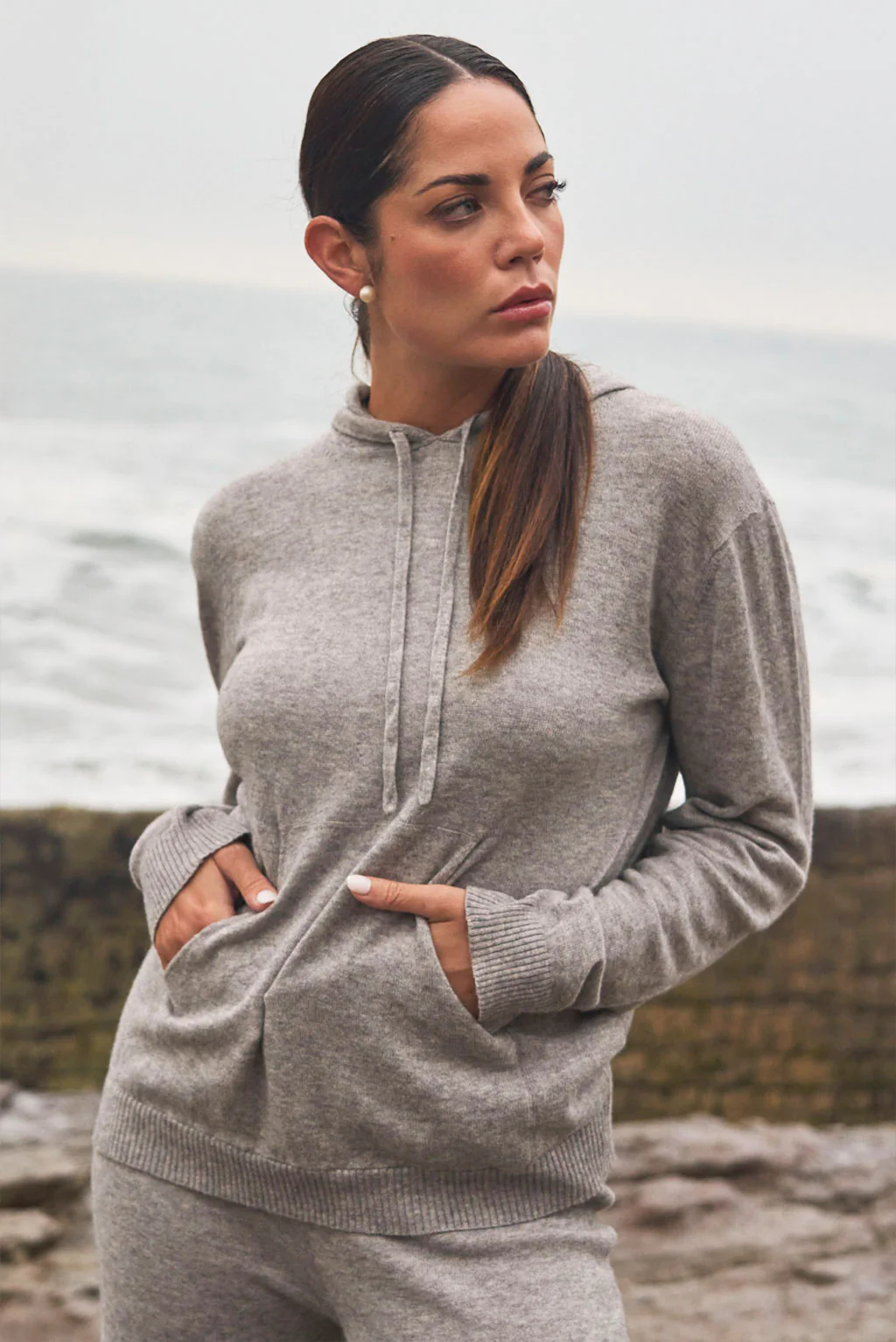 Dana Lightweight Cotton & Alpaca Hoodie - Image 2