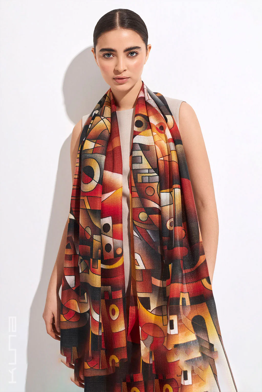 Dance of the Fire Gods Baby Alpaca & Silk Shawl