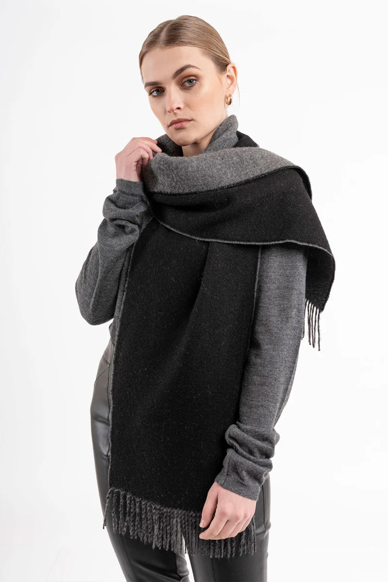 Double Face Baby Alpaca Scarf - Image 5