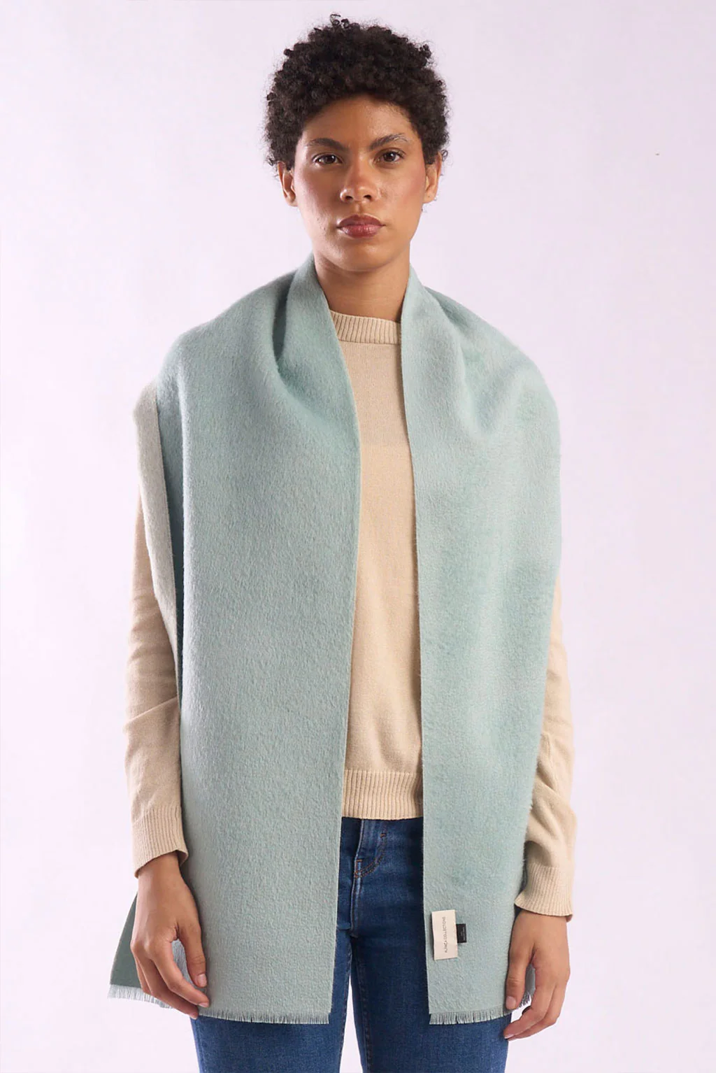 Double-Sided Baby Alpaca Suri Scarf - Image 4