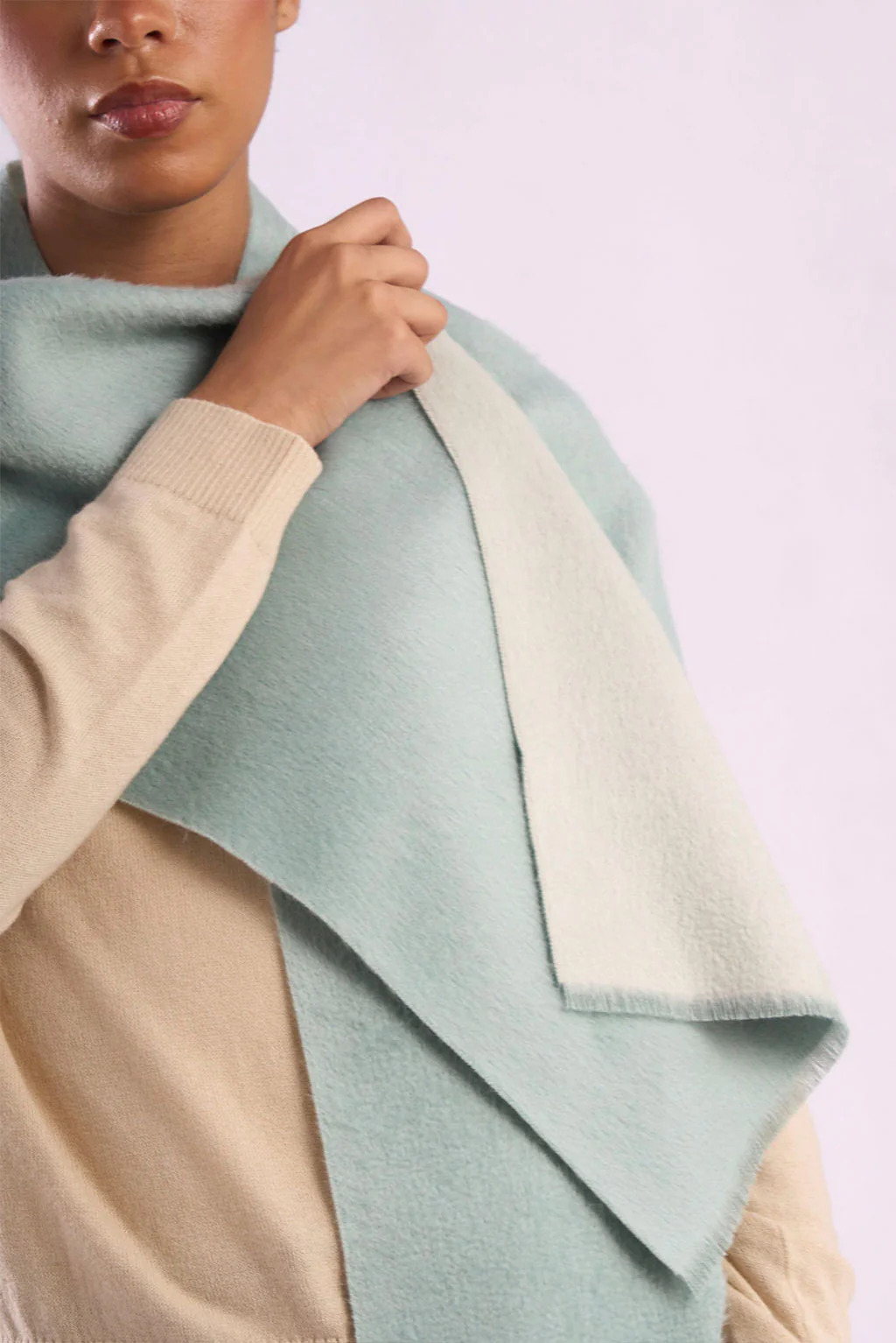 Double-Sided Baby Alpaca Suri Scarf - Image 6