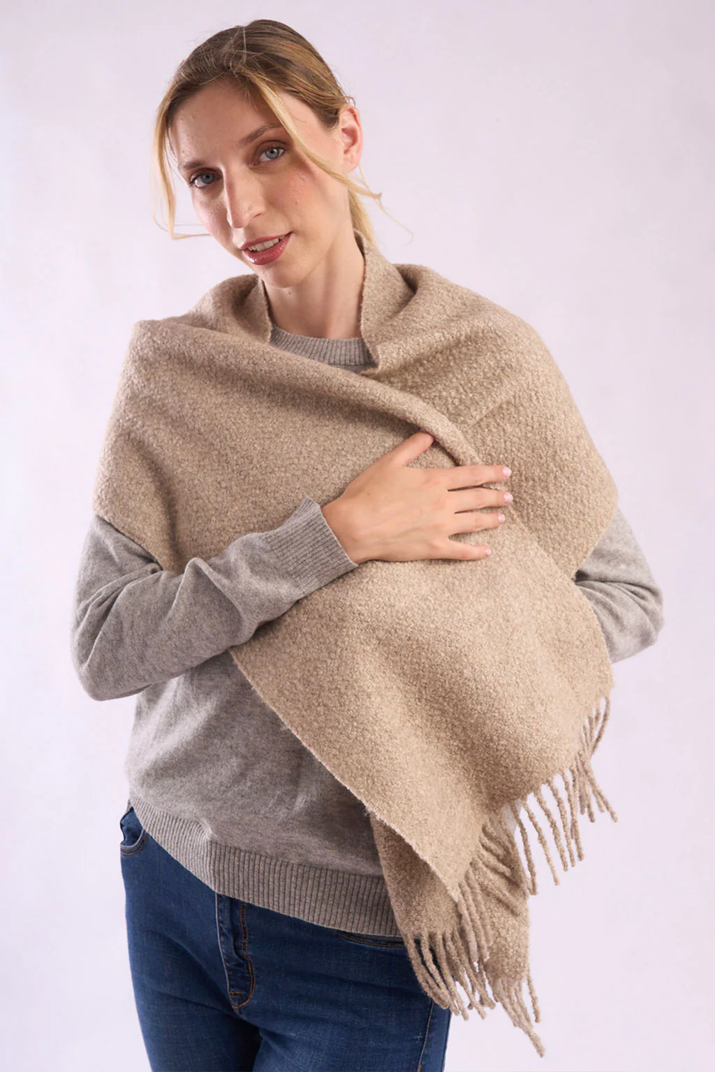 Eco Boucle Baby Alpaca & Silk Scarf - Image 4