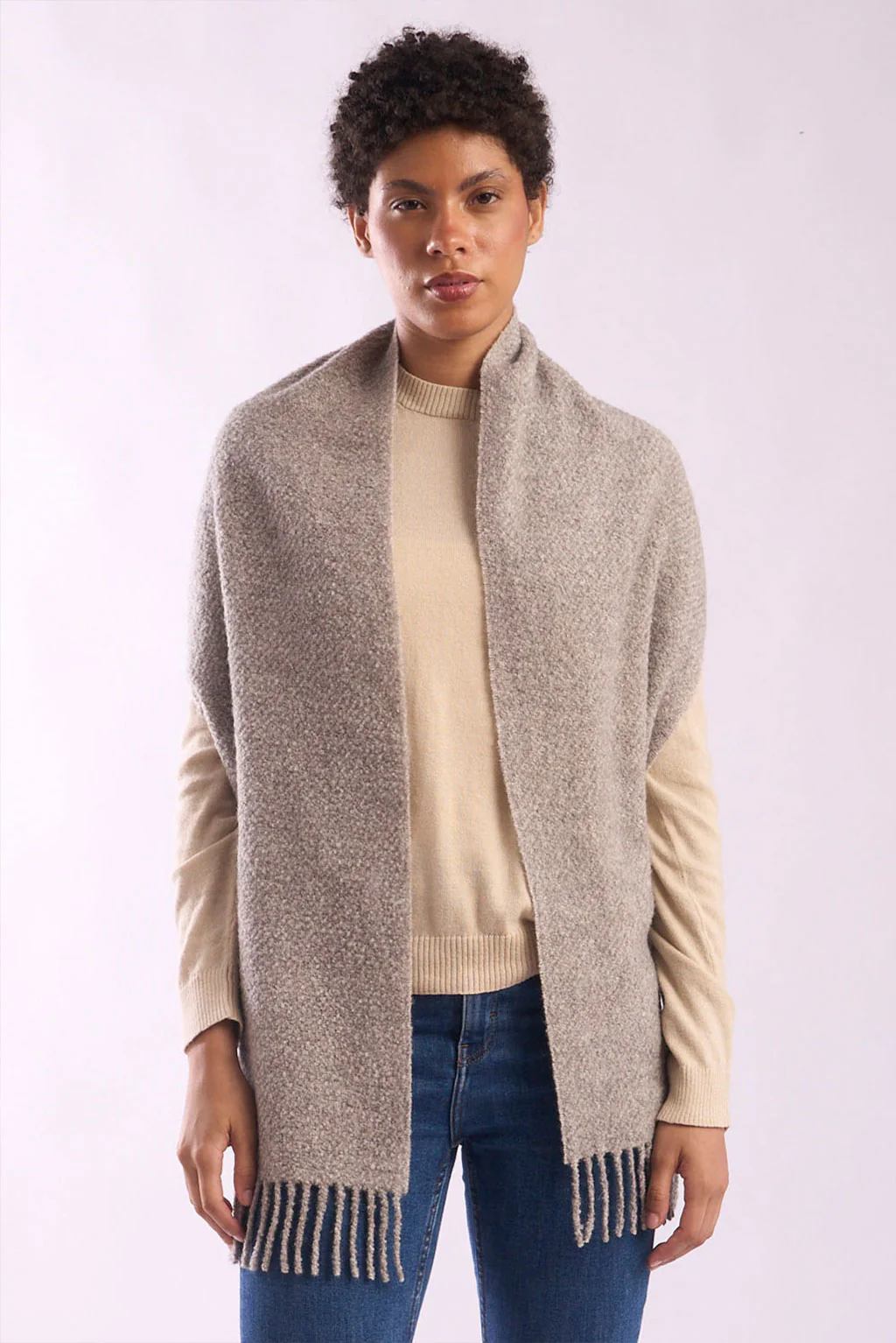 Eco Boucle Baby Alpaca & Silk Scarf - Image 7