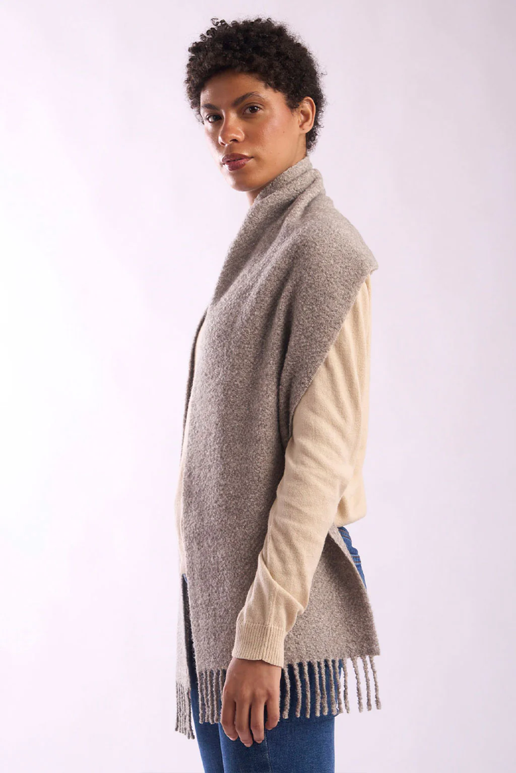 Eco Boucle Baby Alpaca & Silk Scarf - Image 8