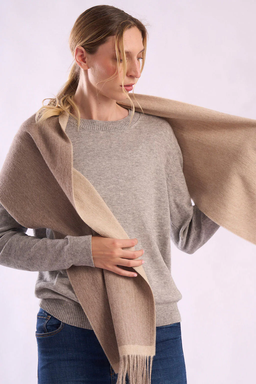 Eco Double Face Baby Alpaca Scarf - Image 5