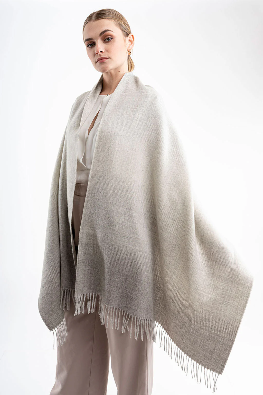 Eco Ombre Baby Alpaca Shawl - Image 4