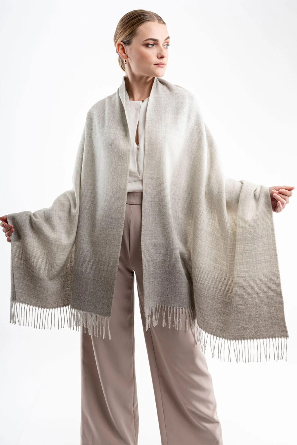 Eco Ombre Baby Alpaca Shawl - Image 5
